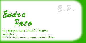 endre pato business card